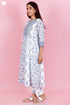Mulmul Cotton Kurta Pant And Dupatta Set In Block Print